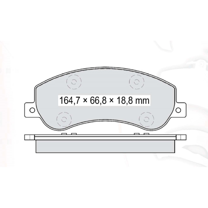 Колодки тормозные передние FORD Transit 06-14, Tourneo 06-14 D217E (GDB1724) (пр-во Intelli)