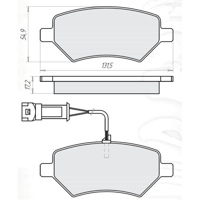 Колодки тормозные передние CHERY Elara (A21) 06-... D220E (A21-6GN3501080BA ) (пр-во Intelli)