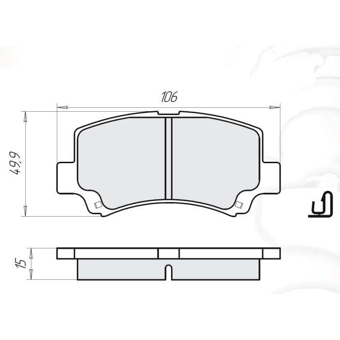 Колодки тормозные передние CHERY Kimo 07-13, QQ 03-… D223E (GDB3221) (пр-во Intelli)