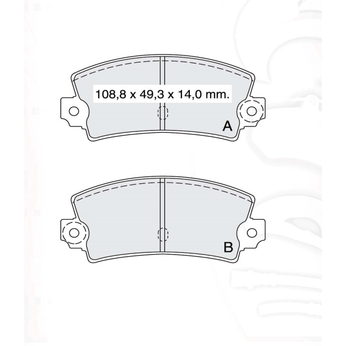 Колодки тормозные задние RENA 21 86-94, 25 84-92 D226E (GDB149) (пр-во Intelli)
