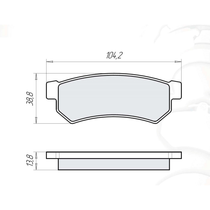 Колодки тормозные задние CHEVR Lacetti / DAEWOO Nubira 05-… D227E (GDB4178) (пр-во Intelli)