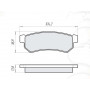 Колодки тормозные задние CHEVR Lacetti / DAEWOO Nubira 05-… D227E (GDB4178) (пр-во Intelli)