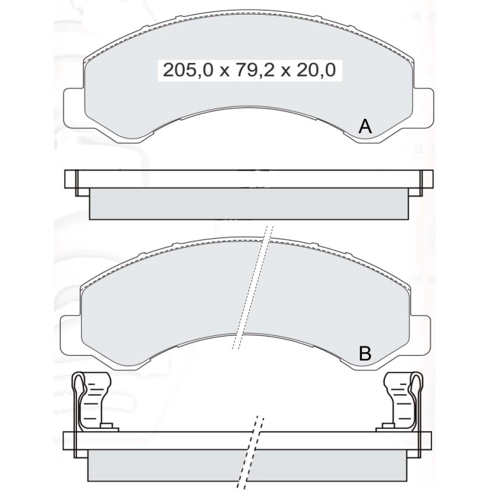 Колодки тормозные передние ISUZU N-serie 98-... / BOGDAN A092.2 (disc brake) D229E (`8982447940) (пр