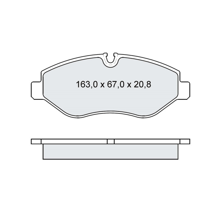 Колодки тормозные передние MB Sprinter II (906) 06-…, Vito/Viano (W639) 03-14, Vito (W447) 14-…  //