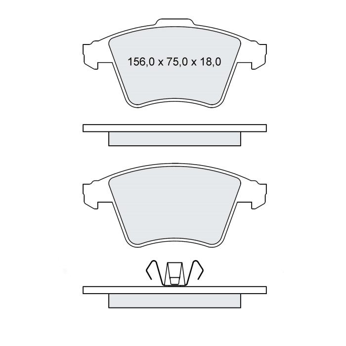 Колодки тормозные передние VW Multivan/Transporter T5/T6  03-… D238Ei (GDB1556) (пр-во Intelli)