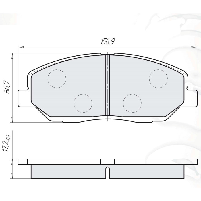 Колодки тормозные передние HYUNDAI  Santa FE I/II/II (SM, CM, DM) 04-…  //  KIA Sorento II (XM) 09-…