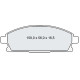 Колодки тормозные передние NISSAN X-Trail (T30) 01-07, Pathfinder II (R50) 97-04 D244E (GDB3312) (пр