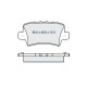 Колодки тормозные задние HONDA Civic VIII 05-11, IX 12-15 D249E (GDB3408) (пр-во Intelli)
