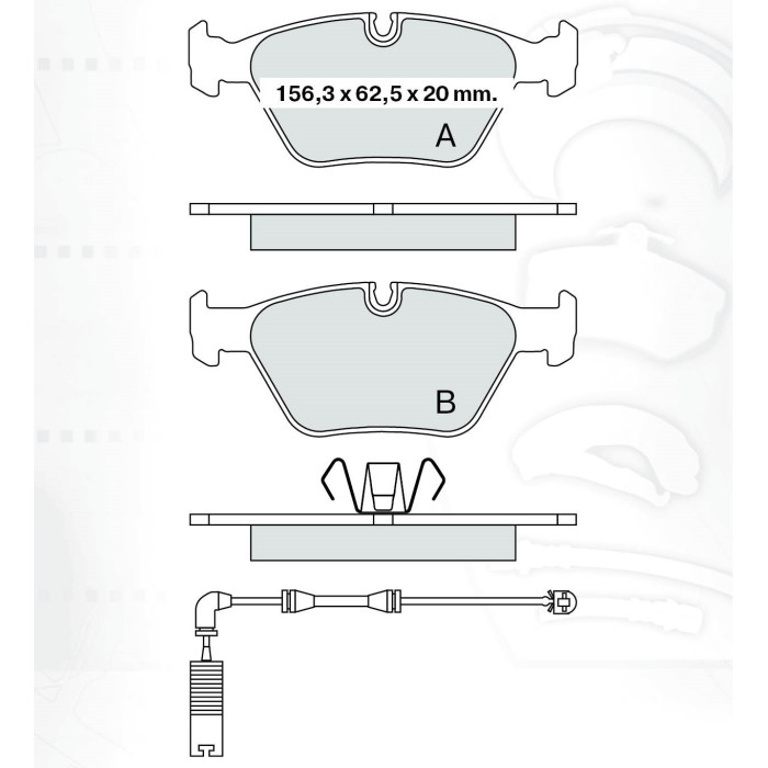 Колодки тормозные передние BMW 3-th (E46) 99-05, X3 (E83) 04-11 D264Ei (GDB1531) (пр-во Intelli)