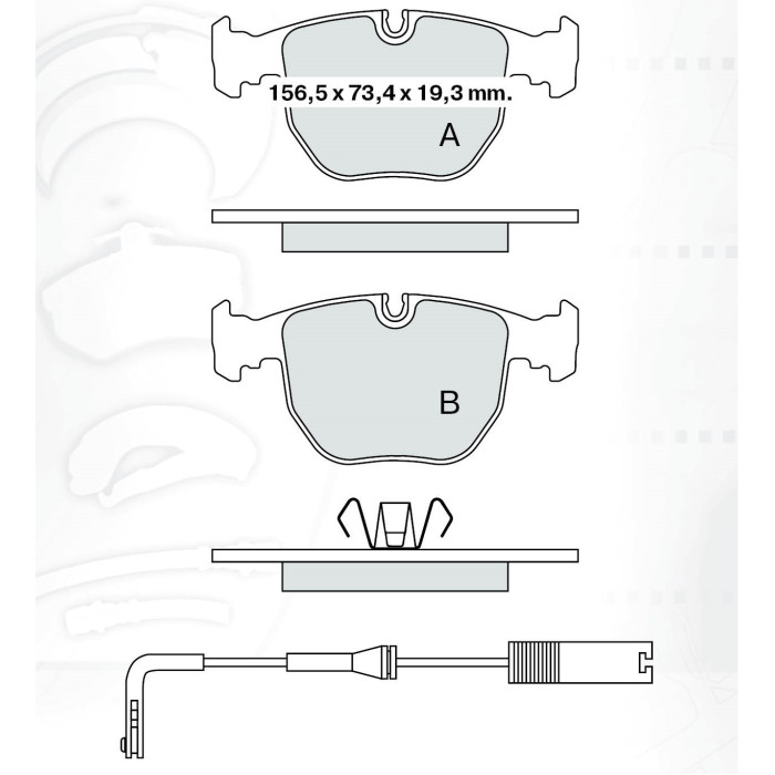 Колодки тормозные передние BMW 5-th (E39) 95-03, 7-th (E38) 94-01, X3 (E83) 06-11, X5 (E53) 00-06 D2