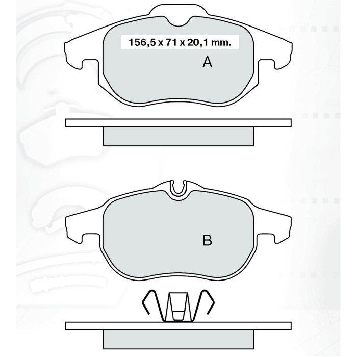 Колодки тормозные передние OPEL Vectra C 02-08, Signum 03-08  //  SAAB 9-3 05-14, 9-3X 09-14  //  FI