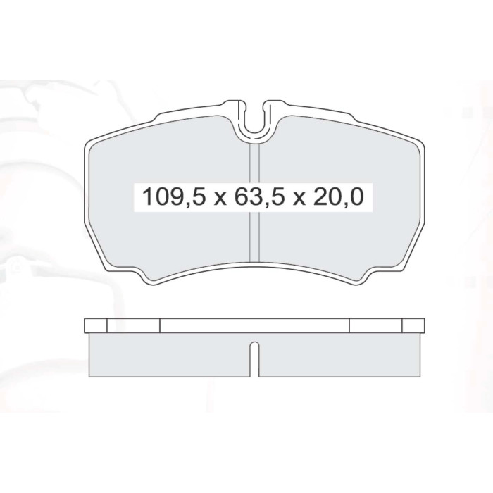 Колодки тормозные задние IVECO Dayli III/IV/V/VI 99-… D281E (GDB1535) (пр-во Intelli)