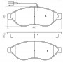 Колодки тормозные передние PEUG Boxer III 06-…  //  CIT Jumper 06-…  //  FIAT Ducato 09-… D286E (GDB