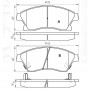 Колодки тормозные передние OPEL Astra J 09-15  //  CHEVR Cruze (J300) 09-…, Aveo (T300) 11-… D296E (