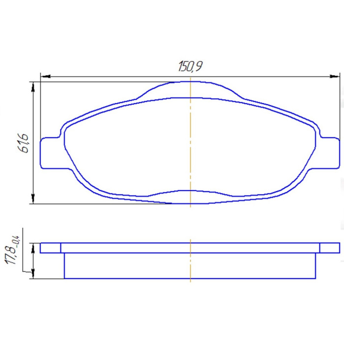 Колодки тормозные передние PEUG 308 07-…, 3008 09-… D302E (GDB1761) (пр-во Intelli)