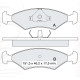 Колодки тормозные передние FORD Fiesta I/II/III/IV 81-02, Sierra (GBG, GB4) 87-93, Escort III/IV 80-