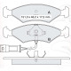Колодки тормозные передние FORD Fiesta III/IV 89-02, Sierra (GBG, GB4) 87-93, Escort III/IV 80-90, O