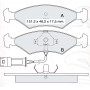 Колодки тормозные передние FORD Fiesta III/IV 89-02, Sierra (GBG, GB4) 87-93, Escort III/IV 80-90, O
