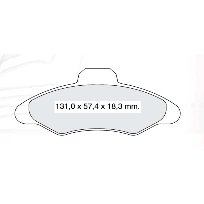 Колодки тормозные передние FORD Escort V/VI/VII 90-99, Orion II 90-93 D324E (GDB897) (пр-во Intelli)