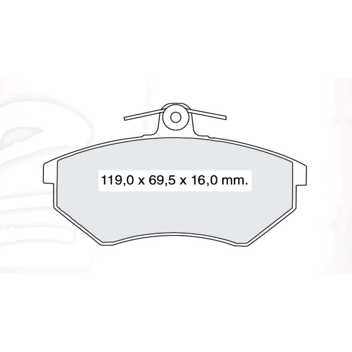 Колодки тормозные передние VW Passat B2 85-88, B3 88-93  //  AUDI 80 82-86 D332E (GDB430) (пр-во Int