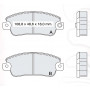 Колодки тормозные передние FIAT Ritmo I/II 78-87, Panda 81-94, Regata 83-90  //  SEAT Ibiza I 84-93