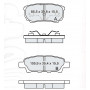 Колодки тормозные задние MITSU Lancer VIII, IX 00-09, Outlander I 01-06  //  DODGE Caliber 06-…, Ave