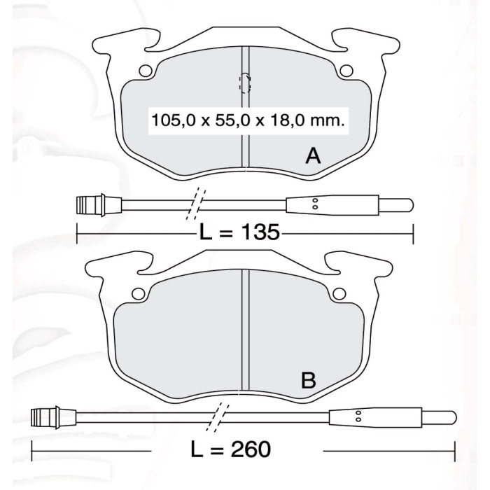 Колодки тормозные передние CIT BX D352E (GDB313) (пр-во Intelli)