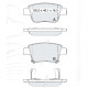 Колодки тормозные задние TOYOTA Avensis (03-…) , Corolla (04-…)  D361E (GDB3337) (пр-во Intelli)