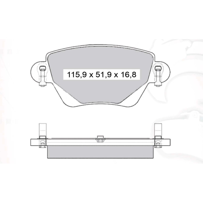 Колодки тормозные задние FORD-Mondeo III (B4Y), (B5Y), (BWY), JAGUAR - X-type (CF1), X-type Estate,