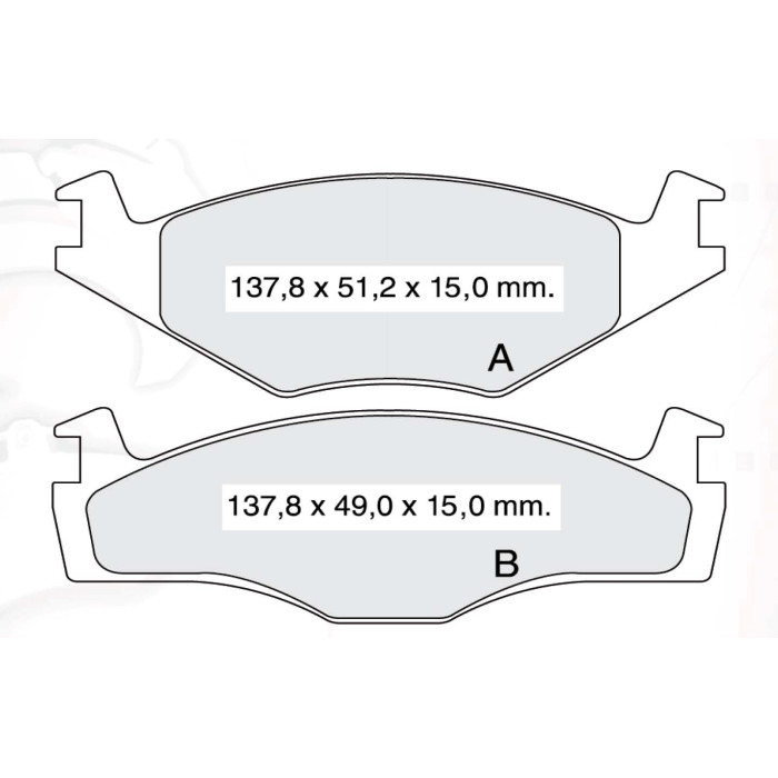Колодки тормозные передние VW Passat / SEAT Cordoba D364E (GDB459) (пр-во Intelli)