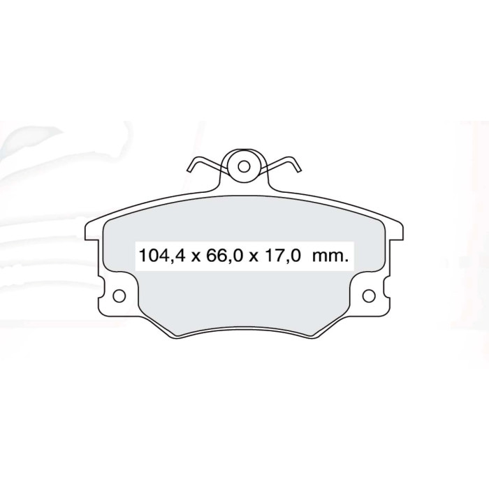 Колодки тормозные передние FIAT Punto / Tempra D373E (GDB458) (пр-во Intelli)