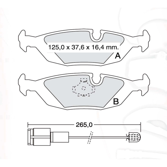 Колодки тормозные передние BMW  (80-90) D381E (GDB299) (пр-во Intelli)