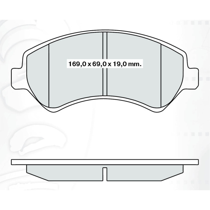 Колодки тормозные передние CIT Jumper (06 - ….), FIAT Ducato (06-…..), PEUG Boxer (06-….) (.) D397E