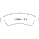 Колодки тормозные передние CIT Jumper (06 - ….), FIAT Ducato (06-…..), PEUG Boxer (06-….) () D398E (