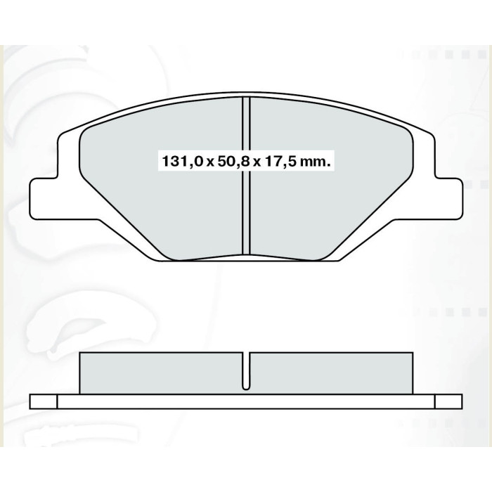 Колодки тормозные передние VW Polo (11-…..) SKODA Rapid D399E (GDB2027) (пр-во Intelli)