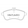 Колодки тормозные передние MB C-Classe W210, E-class W212 07-… D410E (GDB1736) (пр-во Intelli)