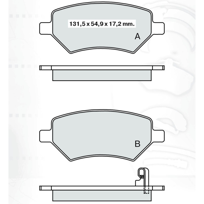 Колодки тормозные передние ZAZ Forza, CHERY Bonus D411E (A13-3501080) (пр-во Intelli)