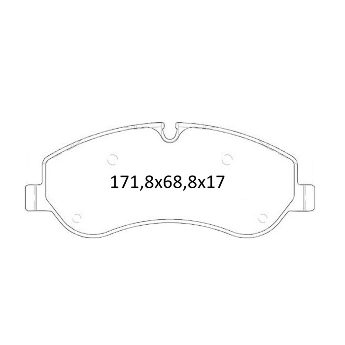 Колодки тормозные передние FORD Transit, Tourneo 2012-… D413E (GDB1967) (пр-во Intelli)
