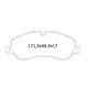 Колодки тормозные передние FORD Transit, Tourneo 2012-… D413E (GDB1967) (пр-во Intelli)