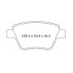 Колодки тормозные задние VW Golf VI, Touran, Jetta IV, Caddy III // SKODA Octavia 04-13, Superb 09-1
