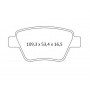 Колодки тормозные задние VW Golf VI, Touran, Jetta IV, Caddy III // SKODA Octavia 04-13, Superb 09-1