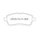 Колодки тормозные передние FORD Fiesta VI 08-... D420E (GDB1893) (пр-во Intelli)