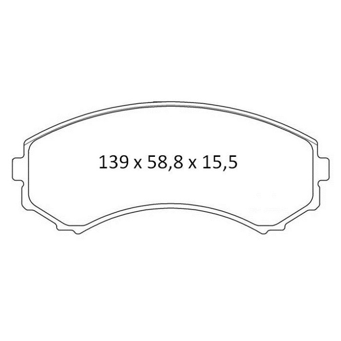 Колодки тормозные передние MITSU Grandis 2.0/2.4/DI-D 04.04-…, Pajero II 2.5 TD 12.90-04.00,  III 2.