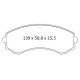 Колодки тормозные передние MITSU Grandis 2.0/2.4/DI-D 04.04-…, Pajero II 2.5 TD 12.90-04.00,  III 2.