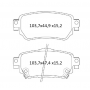 Колодки тормозные задние NISSAN Quashqai II (J11) 02.14-..., X-Trail (T32) 12.13-...  //  RENA Kadja