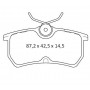 Колодки тормозные задние FORD Focus I 99-05, Fiesta VI 09-… D429E (GDB1354) (пр-во Intelli)