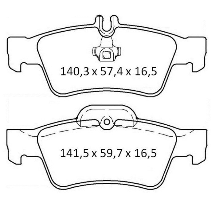 Колодки тормозные задние MB E-Classe (W211) 03-08, (W212)  09-…, S-Classe (W220) 98-2005, CLS (C218)
