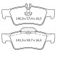 Колодки тормозные задние MB E-Classe (W211) 03-08, (W212)  09-…, S-Classe (W220) 98-2005, CLS (C218)