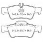 Колодки тормозные задние MB E-Classe (W211) 03-08, (W212)  09-…, S-Classe (W220) 98-2005, CLS (C218)