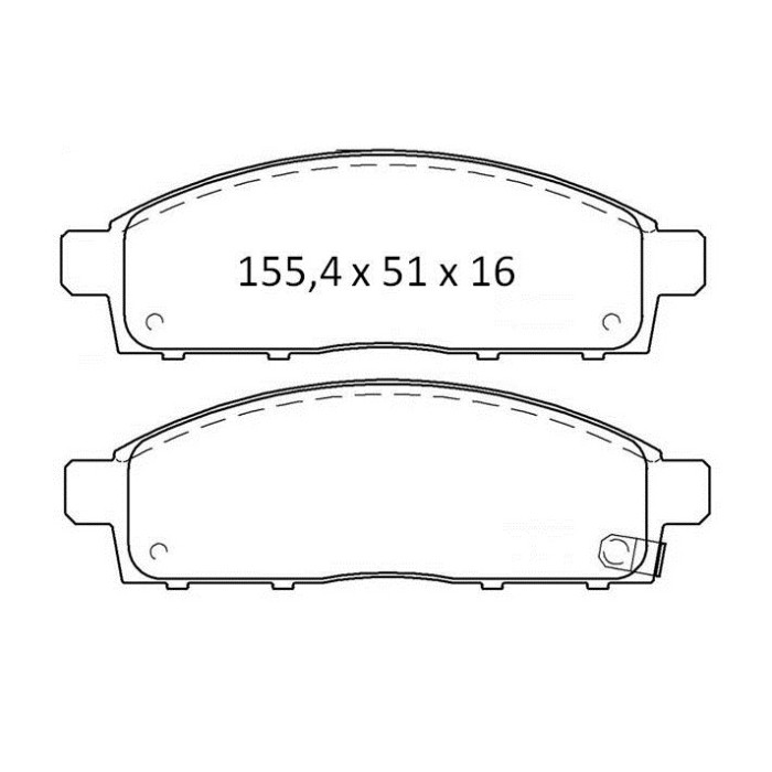 Колодки тормозные передние MITSU L200 (KB_T, KA_T) 05-…, L 200 (KJ_, KK_, KL_) 14-…, Pajero Sport II